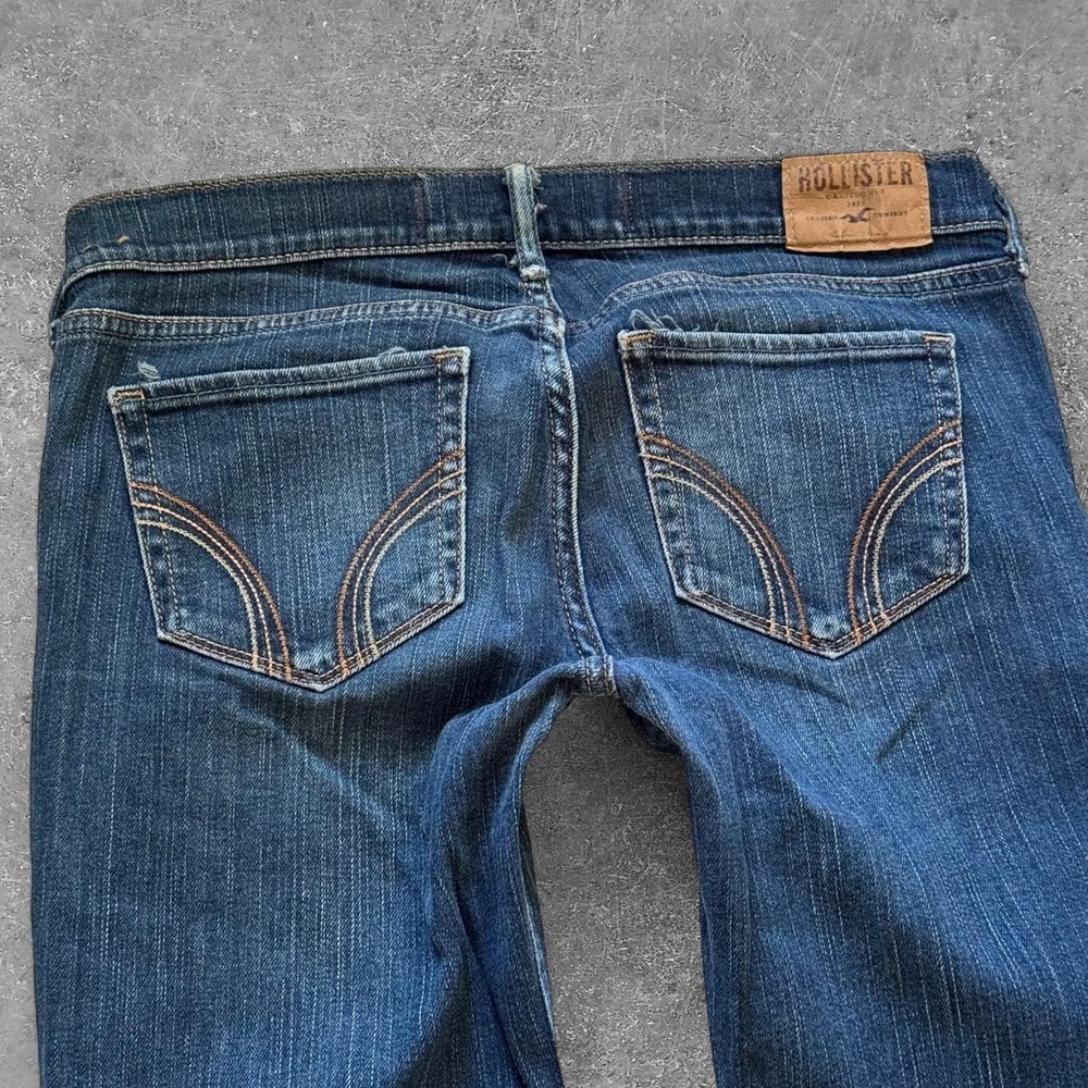 Hollister Low Rise Flare Jeans SoCal Stretch Blue Y2K Size 3L W26 L35